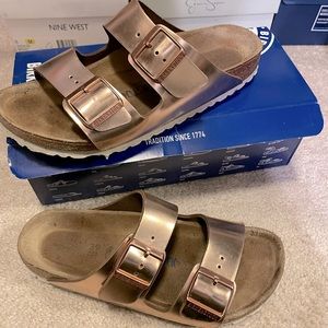 Birkenstock Arizona Sandal, metallic copper color